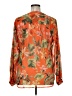 Chico's 100% Polyester Floral Orange Long Sleeve Blouse Size XL (3) - photo 2