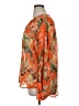 Chico's 100% Polyester Floral Orange Long Sleeve Blouse Size XL (3) - photo 5