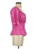 Unbranded 100% Polyester Pink Short Sleeve Blouse Size S (estimated) - photo 4