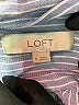 Ann Taylor LOFT 100% Rayon Stripes Blue Long Sleeve Blouse Size M - photo 7