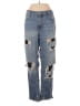 Zara Graphic Blue Jeans Size 8 - photo 1