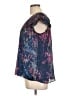 NY Collection 100% Polyester Blue Short Sleeve Blouse Size L - photo 5