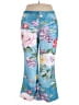 Unbranded 100% Polyester Floral Blue Casual Pants Size 3X - photo 1
