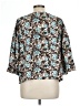Elizabeth and James 100% Polyester Teal 3/4 Sleeve Blouse Size L - photo 2