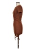 Zara Solid Brown Casual Dress Size S - photo 5