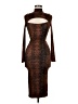Assorted Brands Animal Print Brown Cocktail Dress Size M - photo 1
