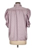 Ann Taylor 100% Polyester Polka Dots Purple Short Sleeve Blouse Size M - photo 2