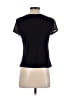 Aqua Metallic Black Short Sleeve Top Size XS - photo 2