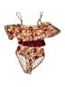 Banded Paisley Red One Piece Swimsuit Size S - photo 1