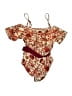 Banded Paisley Red One Piece Swimsuit Size S - photo 2