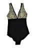 Unbranded Animal Print Black One Piece Swimsuit Size S - photo 1