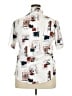 Assorted Brands Print Ivory Short Sleeve Blouse Size 3X (estimated) - photo 2