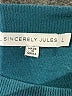 Sincerely Jules Teal Pullover Sweater Size L - photo 7