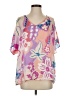 Entro 100% Polyester Pink Short Sleeve Blouse Size S - photo 1