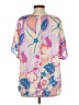 Entro 100% Polyester Pink Short Sleeve Blouse Size S - photo 2