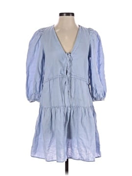 green linen shirt dress Alexa Linen Maxi Shirt Dress-Rich Emerald Gingham