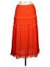 Tory Burch 100% Polyester Solid Orange Casual Skirt Size 10 - photo 2