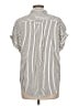 FRAME Stripes Ivory Short Sleeve Blouse Size L - photo 2