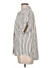 FRAME Stripes Ivory Short Sleeve Blouse Size L - photo 5