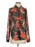 Only 100% Polyester Floral Black Long Sleeve Blouse Size EU 36 / US 6 - photo 1