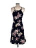 Aqua Floral Black Casual Dress Size S - photo 2