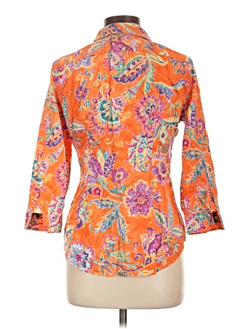 Lauren by Ralph Lauren 3/4 Sleeve Button-Down Shirt (view 2)