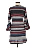 J. Rose Stripes Gray Casual Dress Size 8 (petite) - photo 2