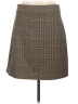 Maison d' Amelie Plaid Brown Casual Skirt Size 10 - photo 1