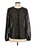 Ann Taylor Polka Dots Black Long Sleeve Blouse Size M - photo 1