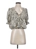 Express Outlet 100% Polyester Ivory 3/4 Sleeve Blouse Size S - photo 1