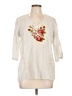 Johnny Was Ivory Blue 3/4 Sleeve Blouse Size L - photo 1