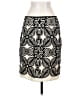 M.S.S.P. 100% Polyester Graphic Ivory Formal Skirt Size 2 - photo 2