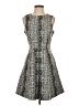 Eva Longoria 100% Polyester Tweed Gray Cocktail Dress Size 0 - photo 1