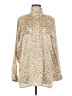 Escada Animal Print Aztec Or Tribal Print Gold Long Sleeve Blouse Size EU 40 / US 10 - photo 1
