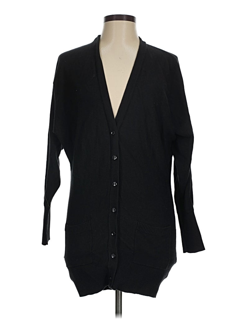 Pre-owned Kensie Cardigan Sweater In Black