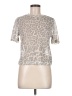 Zara Animal Print Tan Silver Short Sleeve Top Size M - photo 1