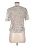 Zara Animal Print Tan Silver Short Sleeve Top Size M - photo 2