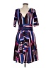 eShakti 100% Polyester Stripes Blue Casual Dress Size M (estimated) - photo 2