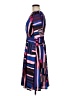 eShakti 100% Polyester Stripes Blue Casual Dress Size M (estimated) - photo 5