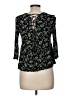 Bongo 100% Rayon Black 3/4 Sleeve Blouse Size M - photo 2