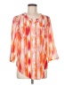 AGB 100% Polyester Orange 3/4 Sleeve Blouse Size M - photo 1