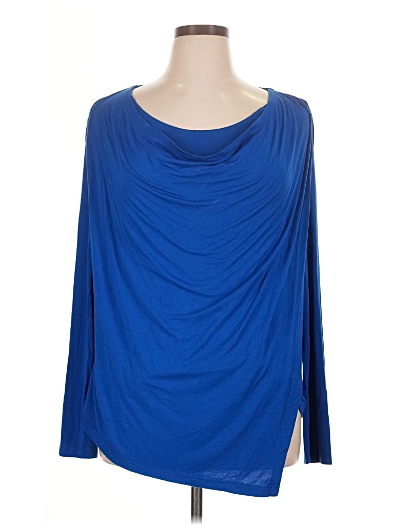 Pre-owned Karen Kane 3/4 Sleeve T-shirt In Blue