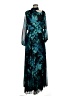 Xscape 100% Polyester Floral Teal Cocktail Dress Size 6 - photo 1