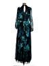 Xscape 100% Polyester Floral Teal Cocktail Dress Size 6 - photo 2