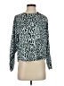 Rebecca Minkoff 100% Polyester Animal Print Teal Long Sleeve Blouse Size XS - photo 1
