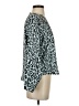 Rebecca Minkoff 100% Polyester Animal Print Teal Long Sleeve Blouse Size XS - photo 4