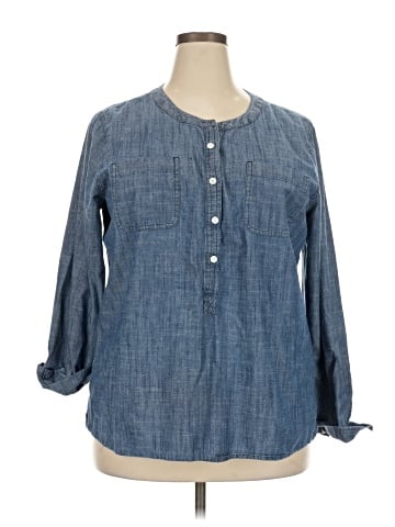 Van Heusen 3/4 Sleeve Button-Down Shirt (view 1)