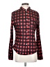 Forever 21 Checkered-gingham Red Long Sleeve Blouse Size S - photo 1