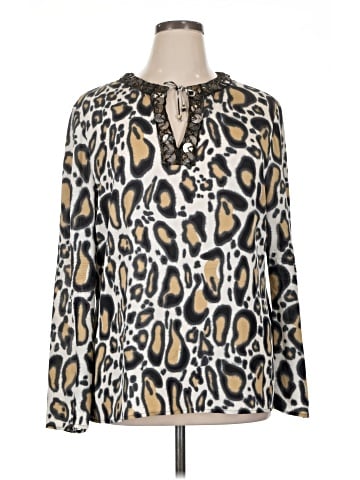 SoCa by St. John Long Sleeve Silk Top (view 1)