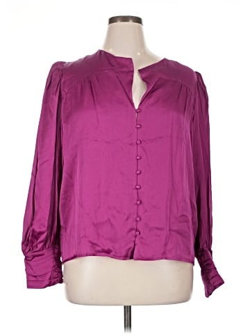 Intermix 3/4 Sleeve Silk Top (view 1)